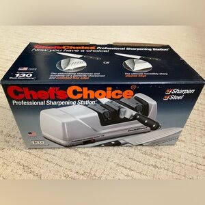 Chefs Choice Model 130 Electric Knife Sharpener 3 Stage Sharpening Station
